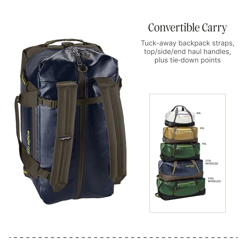 Eagle Creek Migrate 40L Duffel Bag Lightweight, Durable Travel Duffel Weather-Resistant Fabric Comfortable Shoulder Straps - Rush Blue