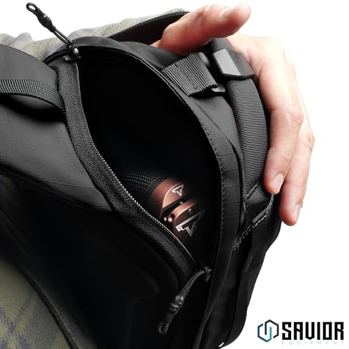 Savior Equipment Obscura Sling Bag Tactical EDC Crossbody Case Pistol Bag, Low-Profile Design Holster Compatible Single Pistol Soft Case with Rapid Access Admin Pocket (Blackout, Medium (5L))