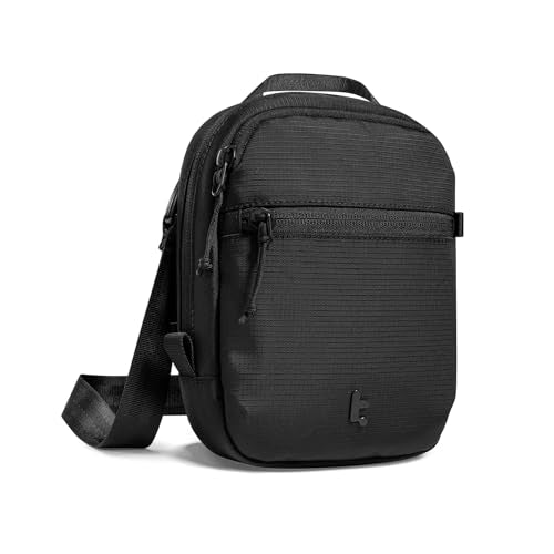 tomtoc Aviator-T37 Travel Crossbody Sling Bag with RFID Blocking, Holds 4-6 Passports with Anti-theft Lockable Zippers, Multiple Pockets for Cards & Documents – Organizer for Daily Use