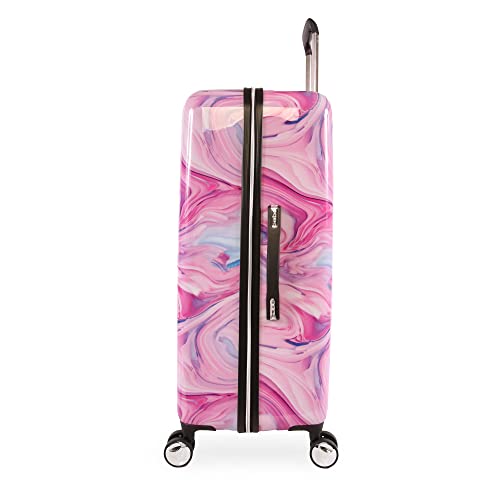 BEBE Women's Luggage Hardside Spinner, Fuchsia Marble, Check-in 29''
