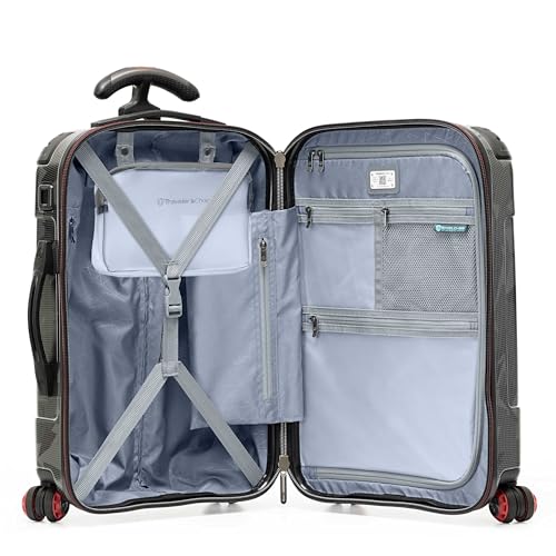 Traveler's Choice Maxporter II Polycarbonate Hardside Trunk with Spinner Wheels, Gray Camo, 22-Inch Carry-on Luggage