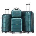 LARVENDER Luggage Sets, Luggage 4 Piece Set, Expandable Luggage Set Clearance Suitcases with Spinner Wheels Hardside Luggage with TSA Lock (Dark Green)