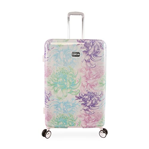 BEBE Women's Luggage Hardside Spinner, Purple Floral, Check-in 29''