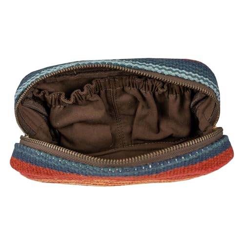 STS Ranchwear Women's Chaynee Valley Serape Collection Bebe Cosmetic Western Style, Leather & Cotton Bag, Multi