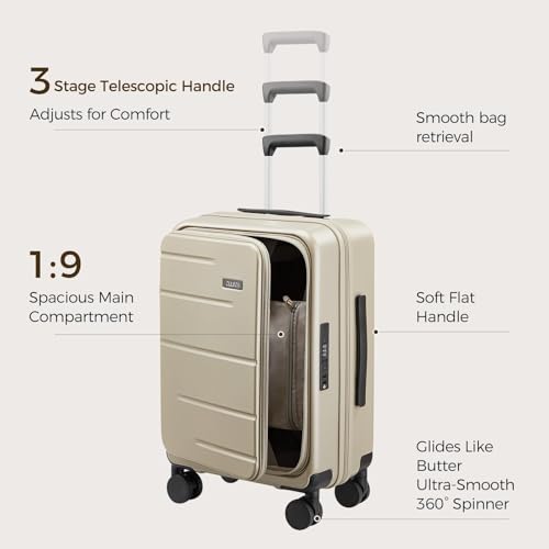 cllson Carry on Luggage Expandable Travel Luggage Top Opening Suitcase with TSA Lock and Usb Built in,Lightweight Rolling Suitcases with Spinner Wheels,PC Hard Shell SuitcasesFathers Day Gift for Dad