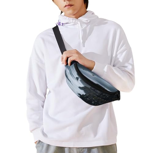 Atlantic Ocean View Fanny Pack for Men&Women,Crossbody Bag with Adjustable Strap,Chest Pack for Running Travel
