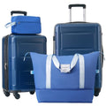 Merax Luggage Sets 4 Piece Suitcase Set, Expandable Hardside 20 IN & 24 IN Suitcase Set with Duffel Bag, Lightweight Travel Luggage with Spinner Wheels and TSA Lock(Dark Blue)