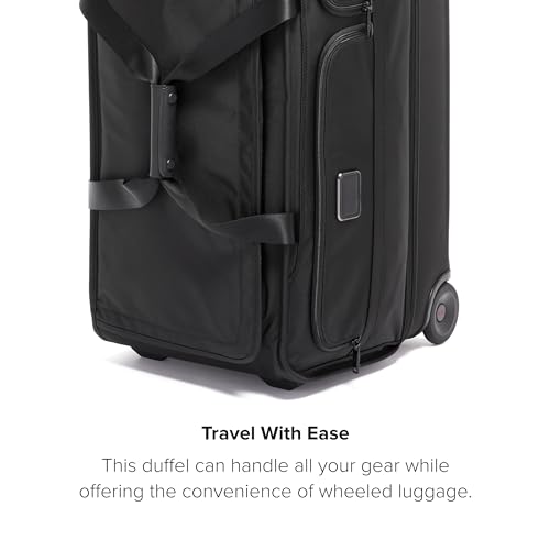 TUMI - Alpha Large Split 2-Wheeled Duffel - Men's Rolling Travel Bag with Split Compartments - Black