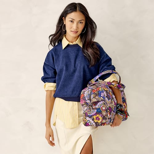 Vera Bradley Women's Premium Cotton Miramar Weekender Travel Bag, Colorful Bouquet, One Size