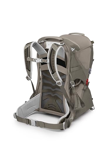 Osprey Poco LT Lightweight Child Carrier Backpack - Compact, Travel-Ready with Sunshade and Adjustable Fit - Lightweight, Comfortable Hiking for Toddlers, Tan Concrete