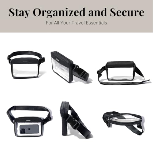 Baggallini Clear Stadium Belt Bag Black One Size