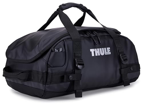 Thule Chasm 30L Duffel - Wide Opening for Easy Packing - Converts to Backpack - Internal mesh Pockets - Padded Bottom - Lockable Zippers - 100% Recycled Fabric, Webbing and mesh