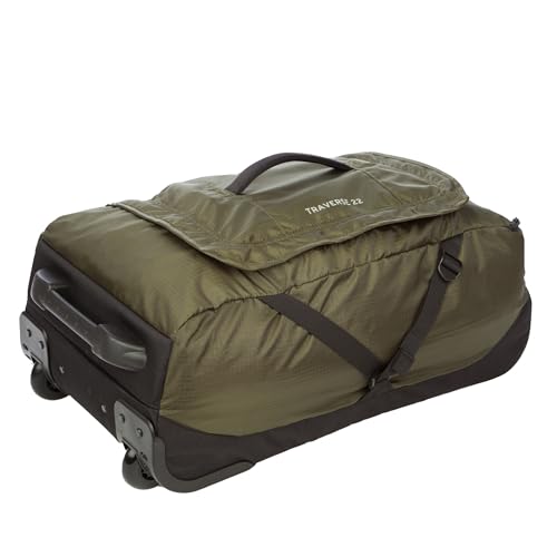 Eddie Bauer Traverse Luggage | Roller Wheels | Telescoping Handle | Travel | Vacation | Ripstop Nylon - Dark Loden, 22"