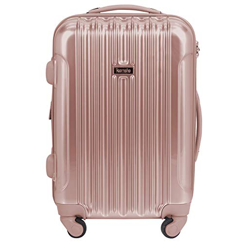 kensie 20" "Alma" Carry-On TSA-Lock Spinner Luggage, Rose Gold