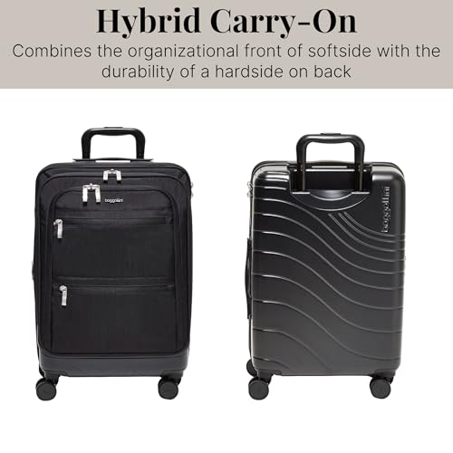Baggallini Set Wave 22” 4 Wheel Hybrid Carry-On Luggage - Lightweight Carry On Suitcase with Wheels