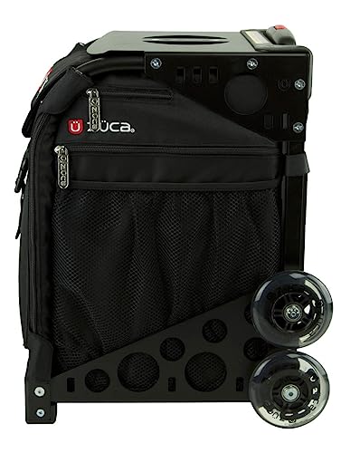 ZÜCA Sport Obsidian Rolling Bag with Green Frame (flashing wheels)