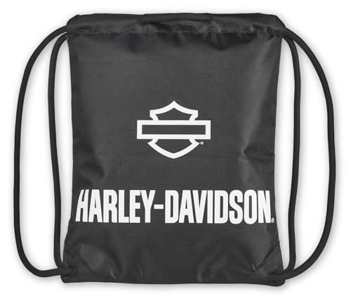 Harley-Davidson Rugged High-Density Polyester Quick-Draw Backpack Black & White