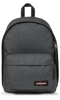EASTPAK Out Of Office – 31L Backpack with Dual Compartments, 14-inch Laptop Tablet Sleeve, Utility Pocket, Bottle Holder, Black Denim