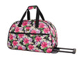 Lucas Designer Carry On Luggage Collection - Lightweight Pattern 22 Inch Duffel Bag- Weekender Overnight Business Travel Suitcase with 2- Rolling Spinner Wheels (Tropic)