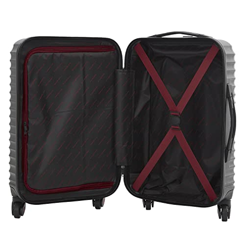 Travelers Club 6 Piece Orion Luggage and Travel Accessories Set, Black