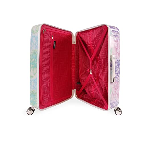 BEBE Women's Luggage Hardside Spinner, Purple Floral, Check-in 29''