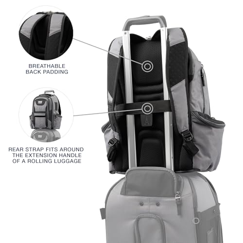 Travelpro Bold Softside 2-Piece Set — Expandable 2-Wheel Upright Large Luggage with Backpack, Grey/Black
