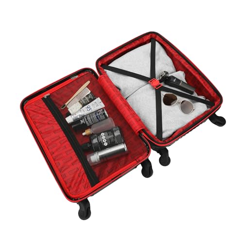 Bioworld Marvel Spider-Man Spider Logo Black 22" 4-Wheel Rolling Luggage