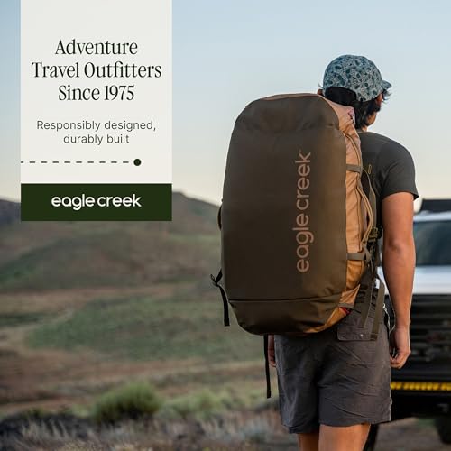 Eagle Creek Cargo Hauler Duffel Bag - Carry-On Duffel Bag for Travel - Easy Access Compartments - Lockable Zipper Opening - Water Resistant - Charcoal - 60L