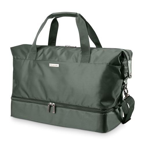 Ricardo Beverly Hills Avalon Drop-Bottom Weekender Duffel Stylish Tote Bag for Women, Carry On Luggage & Travel Essentials (Juniper Green, 38L)