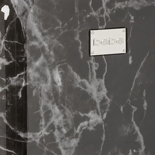 BEBE Reyna 21" Hardside Carry-on Spinner Carry-On Luggage, Black Marble