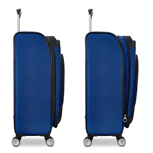 American Tourister 4 KIX 3.0 Checked-Large 28-Inch Spinner, Sapphire Blue