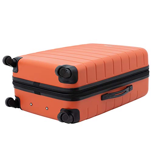 Wrangler Smart Spinner Hardside Luggage, 3 Piece Set, Burnt Orange