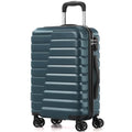 Coolife Carry On Luggage Airline Approved with Wheels Hard Shell Suitcase Spinner TSA Lock Telescopic Handle (20-inch-Teal blue)