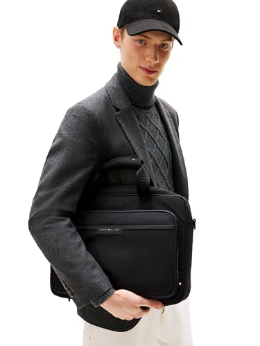 Tommy Hilfiger Mens Repreve Computer Bag, BLACK One Size