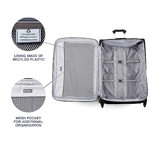 Travelpro Maxlite 5 Softside Expandable Luggage with 4 Spinner Wheels, Lightweight Suitcase, Men and Women, Black, Checked-Large 29-Inch
