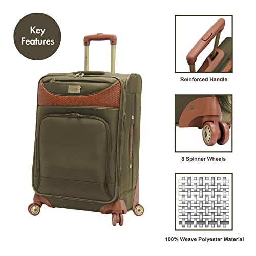 Pathfinder 28 Inch Luggage with Spinner Wheels Softside Expandable Large Suitcase