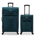 U.S. Traveler Anzio Softside Expandable Luggage with Spinner Wheels, Teal, 2-Piece Set (22/30)