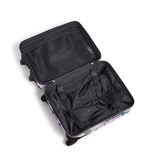 Vera Bradley Women's Hardside Underseat Rolling Suitcase Luggage, Island Floral Purple, One Size