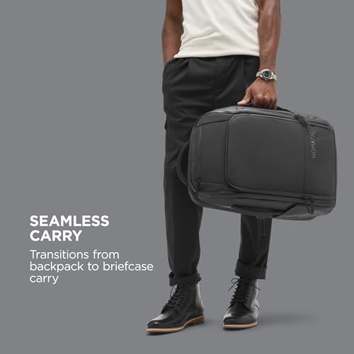 NOMATIC 20L Travel Pack - Mens Travel Backpack - Expandable to 30L - Water Resistant Daypack - TSA-Ready - Lightweight Business Traveling Backpack for Men - 16" Laptop Compartment