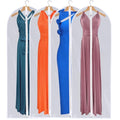 Dress Bags for Gowns Long - Foldable, 65" Clear Garment Bags for Closet Storage and Travel 24"x65"/ 4 Pack