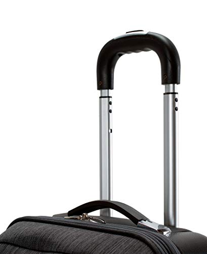Rockland Milan Hybrid Spinner Wheel 3 Piece Luggage Set (20"/24"/28"), Brown