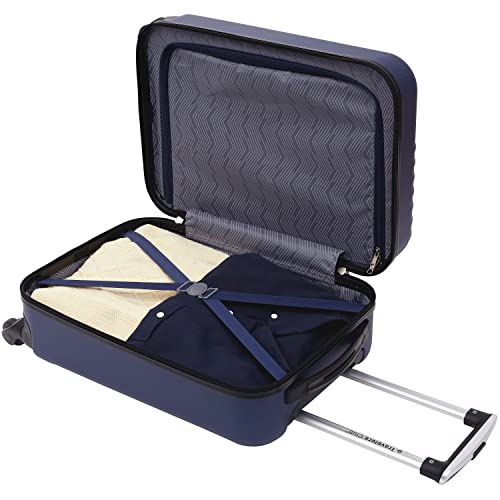 Travelers Club Cosmo Luggage, Navy Blue - 20 Inch, 20-Inch