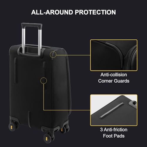 LEVEL8 Softside and Harshell Carry On Luggages with Laptop Compartment