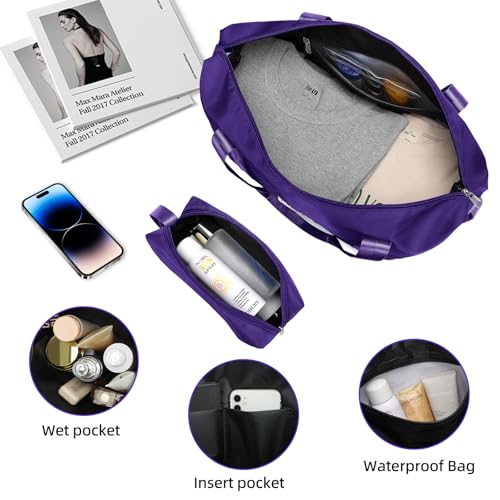 LARVENDER Luggage Sets 5 Piece Hardside Expandable Suitcase with Wheels Lock,PC+ABS Hardside Lightweight Rolling Suitcase for Women and Men,Midnight Berry