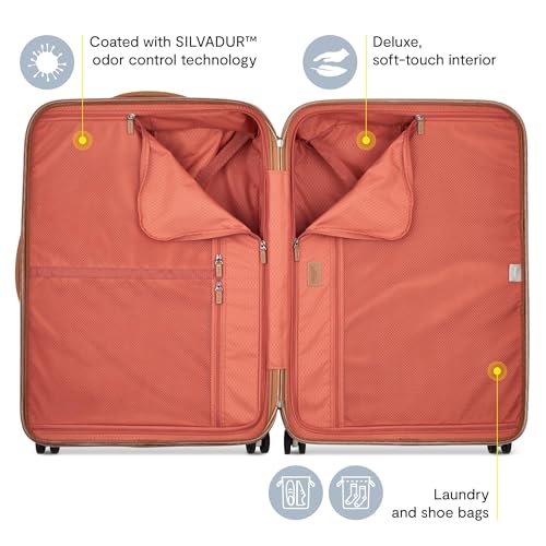 DELSEY PARIS Chatelet Air 2.0 Hardside Luggage with Spinner Wheels, Chocolate Brown, 3 Piece Set, (19/24/28)