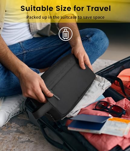 Vorspack Travel Toiletry Bag for Men - Hanging Toiletries Bag Water Resistant Travel Bag for Toiletries Accessories - Black