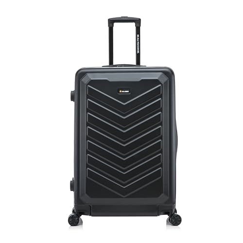 US ARMY Fox 28 inch Hardside Luggage with Spinner Wheels | Lightweight Large Suitcase for Extended Travel | Chevron Icon, Gel Handle, Side Studs, Retractable Trolley, Heavy Duty | Black