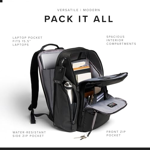 TUMI - Alpha Bravo Search Backpack - Laptop Backpack for Men & Women - Backpack for Work & Travel - 17.0" X 14.0" X 8.3" - Black