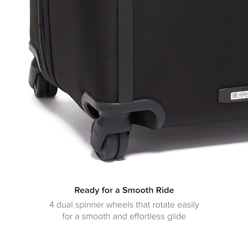 TUMI - Alpha Tall 4-Wheeled Duffel Packing Case - Hybrid Travel Suitcase with Integrated Shelving - Black