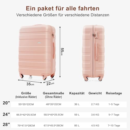 Luggage 3 set ABS Hardside Luggage Sets Spinner Wheel Suitcase